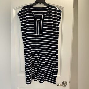 Tommy Hilfiger dress navy white stripes nautical beach comfort size xxl